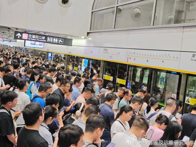 深圳地铁14号线突发故障，网友地铁堵车了。