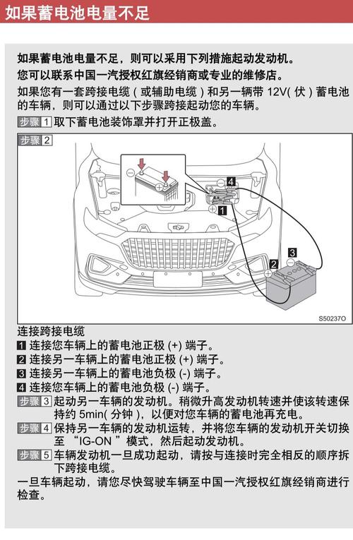 用车小知识蓄电池亏电，如何“搭电”启动车辆。