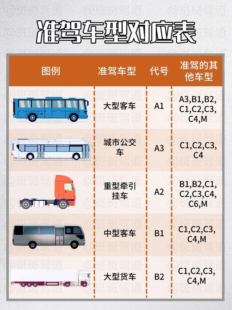 准驾车型区别图解,介绍你的驾驶之路
